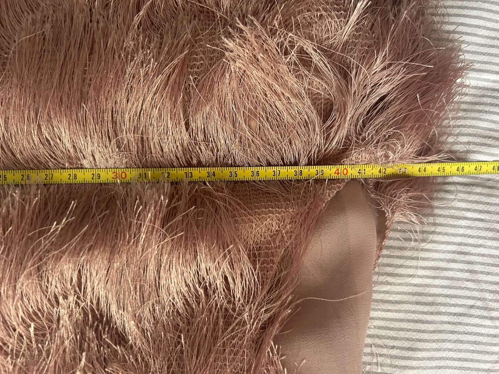 Vestido corto con flecos Zara Basic – Rosa pálido / Nude – Talla M – photo 5